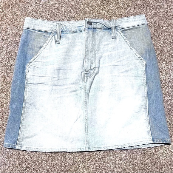 💚J Crew two tone denim mini skirt size 29 - Picture 1 of 4